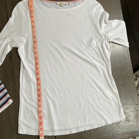 Boden long sleeve t-shirt with striped cuffs  Size M - Picture 7 of 7